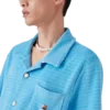 Velour Short Sleeve Stripe Shirt