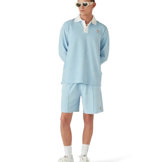 Velour Stripe Polo Shirt Velour Stripe Polo Shirt
