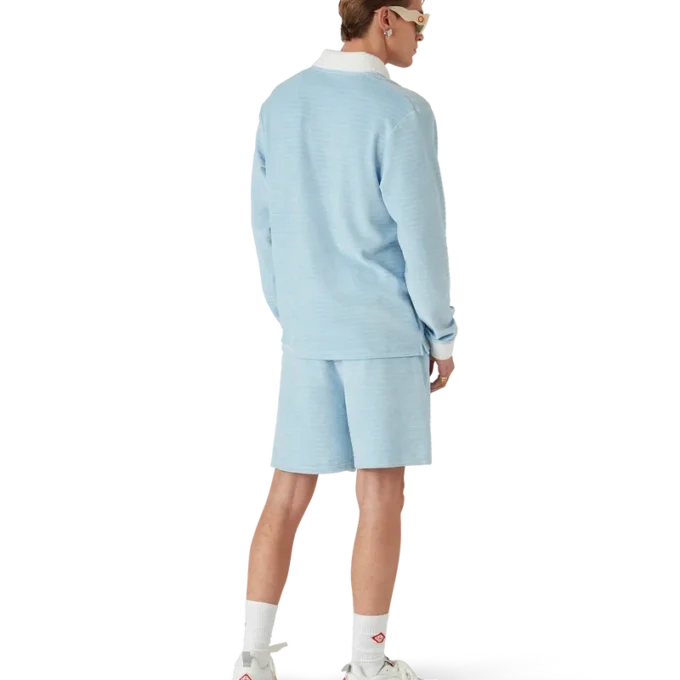 Velour Stripe Polo Shirt Velour Stripe Polo Shirt