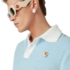 Velour Stripe Polo Shirt Velour Stripe Polo Shirt