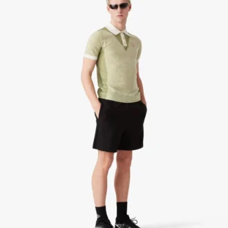 Vertical Stripe Short Sleeve Polo Shirt Vertical Stripe Short Sleeve Polo Shirt