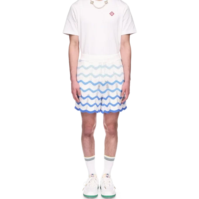 Wavy Gradient Crochet Shorts Wavy Gradient Crochet Shorts