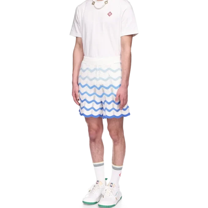 Wavy Gradient Crochet Shorts Wavy Gradient Crochet Shorts