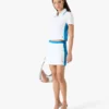 White & Blue Pique Mini Skirt