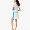 White & Blue Pique Mini Skirt
