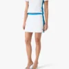 White & Blue Pique Mini Skirt