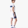 White & Blue Striped Mesh Mini Skirt White & Blue Striped Mesh Mini Skirt