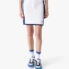 White & Blue Striped Mesh Mini Skirt White & Blue Striped Mesh Mini Skirt