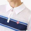 White & Blue Striped Mesh Top White & Blue Striped Mesh Top