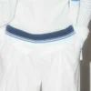 White & Blue Striped Mesh Short Sleeve Polo Shirt White & Blue Striped Mesh Short Sleeve Polo Shirt