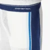 White & Blue Striped Mesh Track Shorts White & Blue Striped Mesh Track Shorts