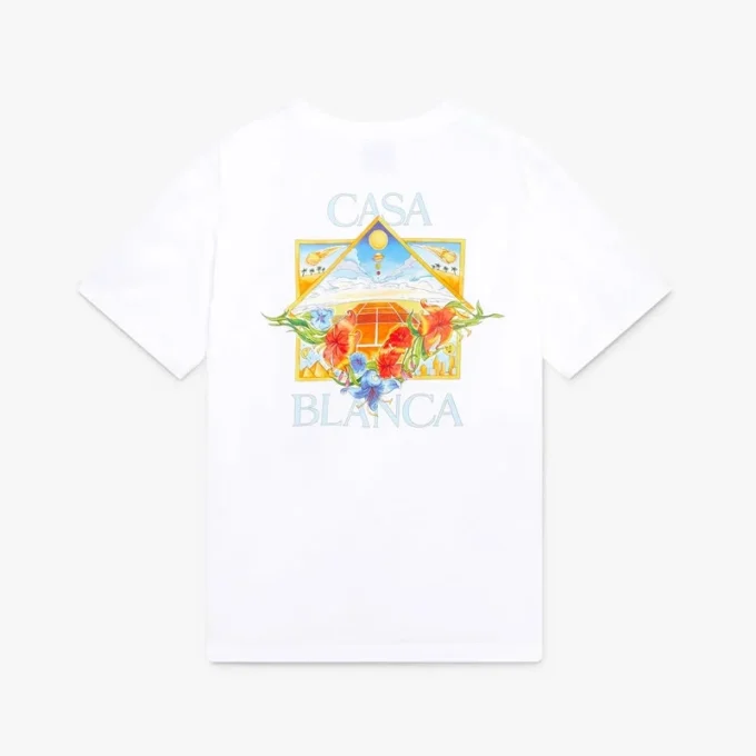 White Flower Court Icon Short Sleeve T-Shirt