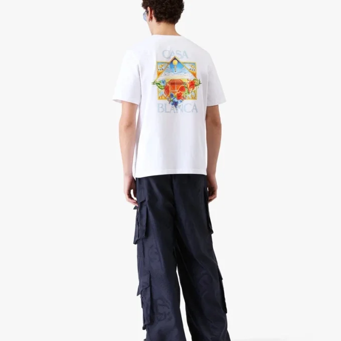 White Flower Court Icon Short Sleeve T-Shirt
