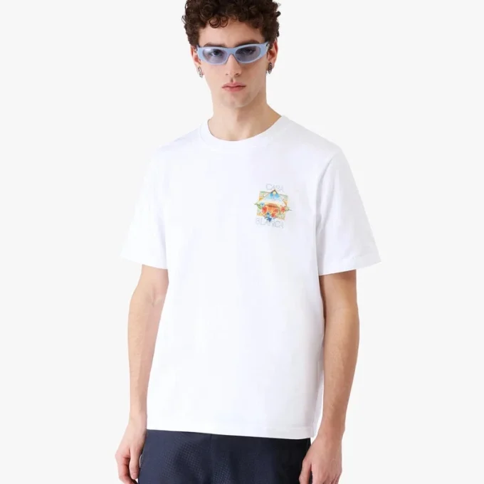 White Flower Court Icon Short Sleeve T-Shirt
