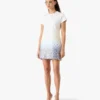 White Gradient Monogram T-Shirt Dress