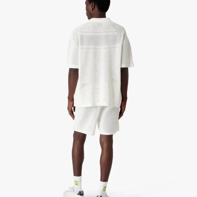 White Mesh Shorts