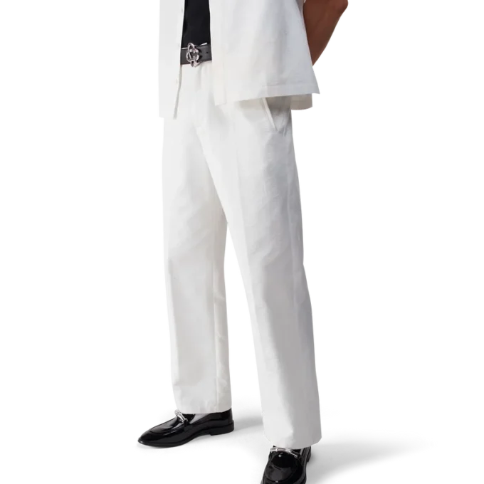 White Monogram Chino Trousers White Monogram Chino Trousers