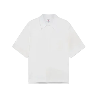 White Monogram Short Sleeve Shirt