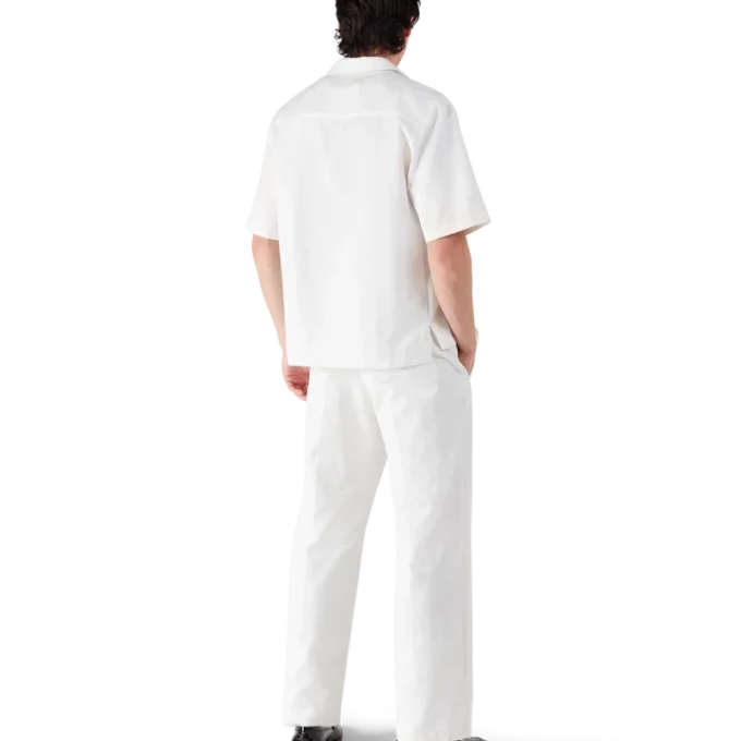 White Monogram Short Sleeve Shirt