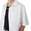 White Monogram Short Sleeve Shirt