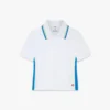 White Pique Cut-Out Polo Shirt White Pique Cut-Out Polo Shirt