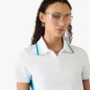 White Pique Cut-Out Polo Shirt White Pique Cut-Out Polo Shirt