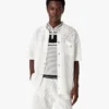 White Short Sleeve Mesh Shirt