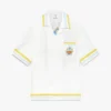 White Tennis Landscape Short Sleeve Silk Shirt White Tennis Landscape Short Sleeve Silk Shirt