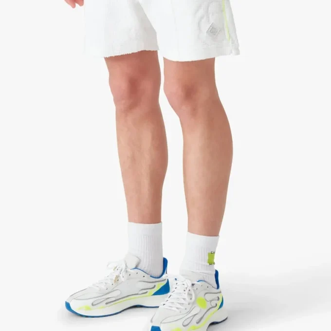 White Towelling Monogram Short