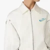 White Zip Cotton Drill Jacket White Zip Cotton Drill Jacket