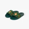 Women’s Green Embroidered Terry Slides Women’s Green Embroidered Terry Slides