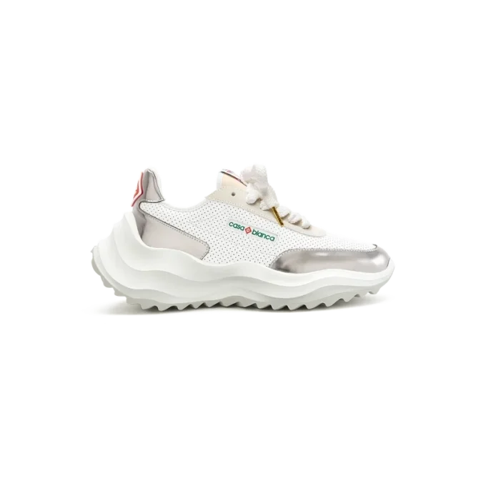 Mens Atlantis White & Chrome Sneaker Mens Atlantis White & Chrome Sneaker