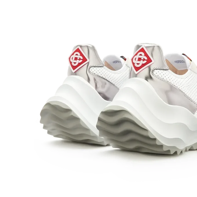 Mens Atlantis White & Chrome Sneaker Mens Atlantis White & Chrome Sneaker