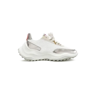 Mens Atlantis White & Chrome Sneaker