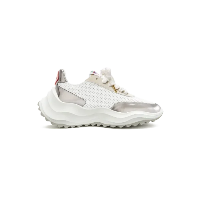 Mens Atlantis White & Chrome Sneaker Mens Atlantis White & Chrome Sneaker