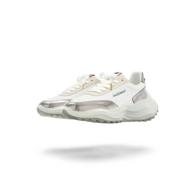 Mens Atlantis White & Chrome Sneaker Mens Atlantis White & Chrome Sneaker