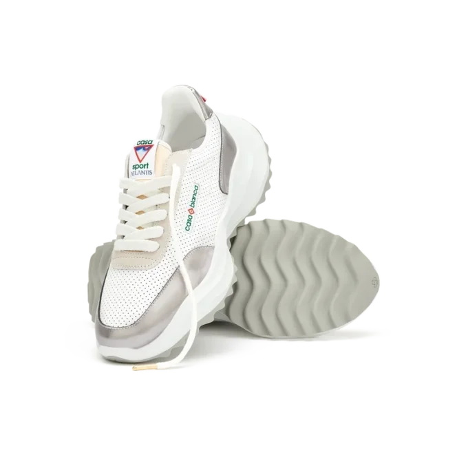 Mens Atlantis White & Chrome Sneaker Mens Atlantis White & Chrome Sneaker