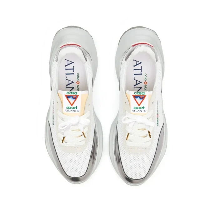 Mens Atlantis White & Chrome Sneaker Mens Atlantis White & Chrome Sneaker