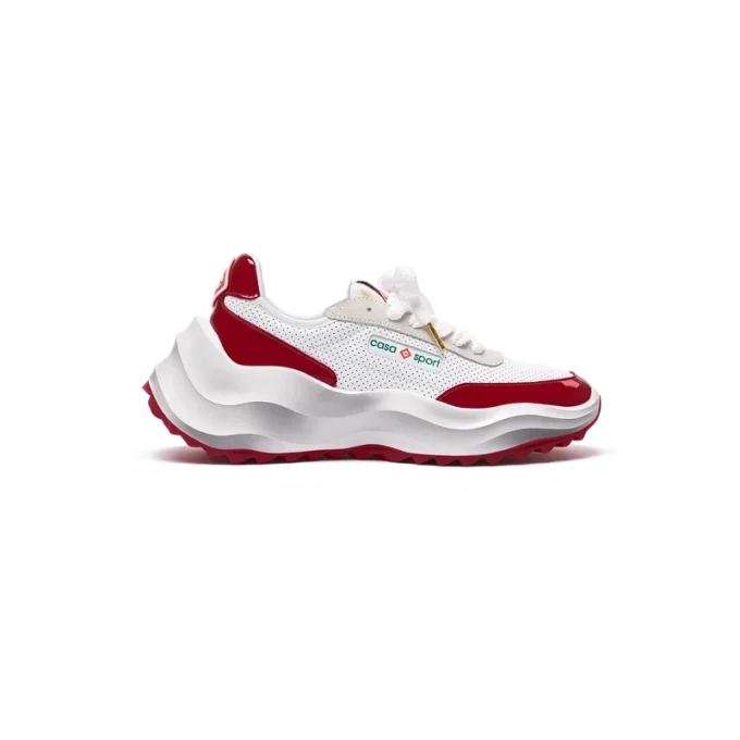 Womens Atlantis White & Haute Red Sneaker