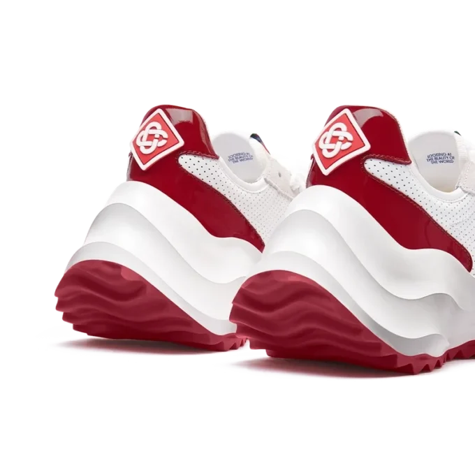 Womens Atlantis White & Haute Red Sneaker