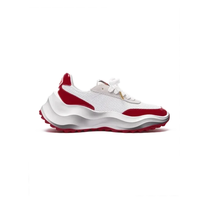 Womens Atlantis White & Haute Red Sneaker