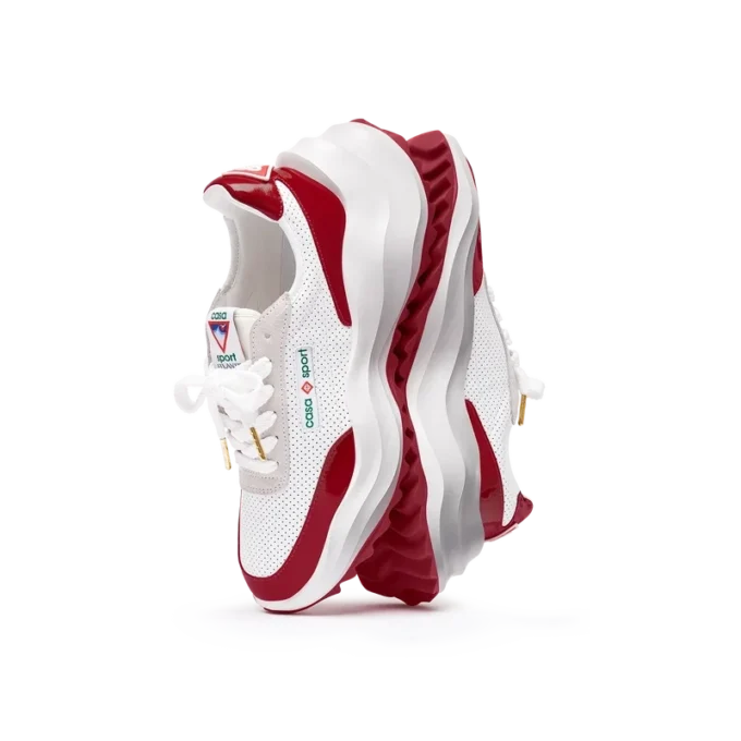 Womens Atlantis White & Haute Red Sneaker