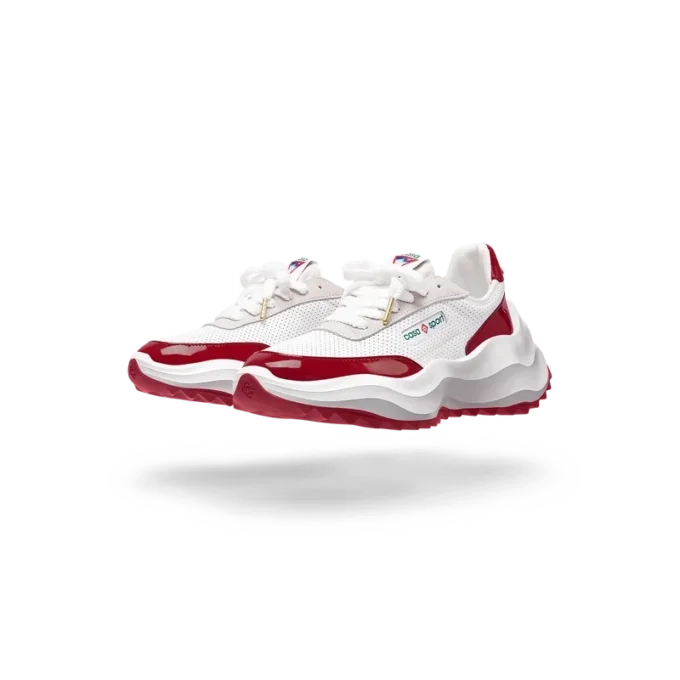 Womens Atlantis White & Haute Red Sneaker
