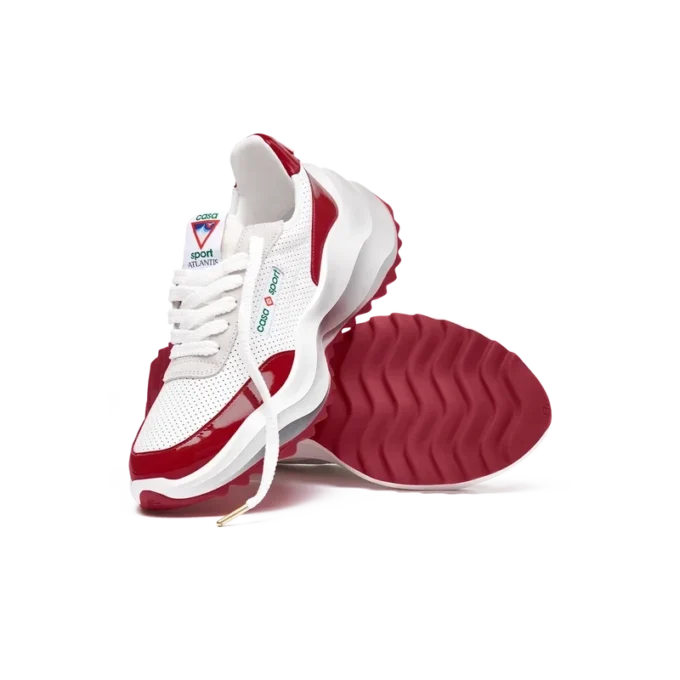 Womens Atlantis White & Haute Red Sneaker