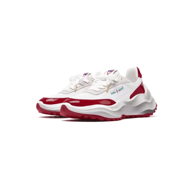 Womens Atlantis White & Haute Red Sneaker