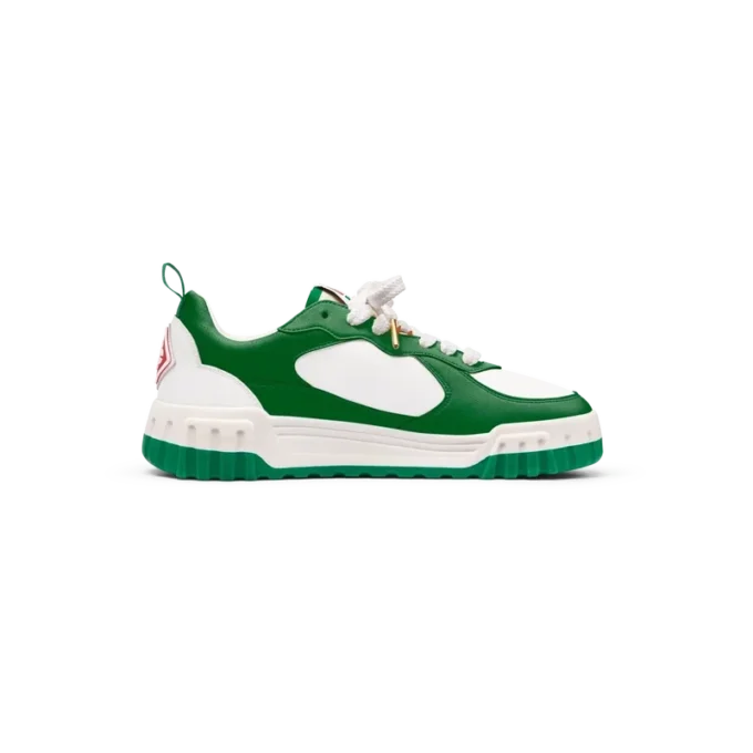 Mens Court Green & White Sneakers Mens Court Green & White Sneakers