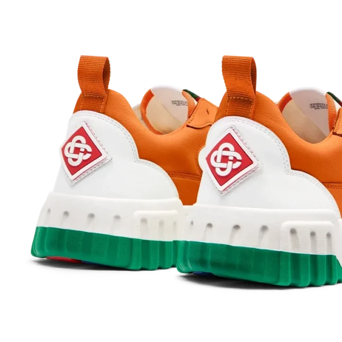 Mens Court Orange & White Sneaker Mens Court Orange & White Sneaker