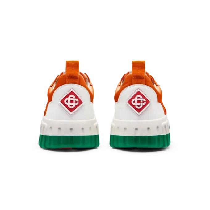 Mens Court Orange & White Sneaker Mens Court Orange & White Sneaker