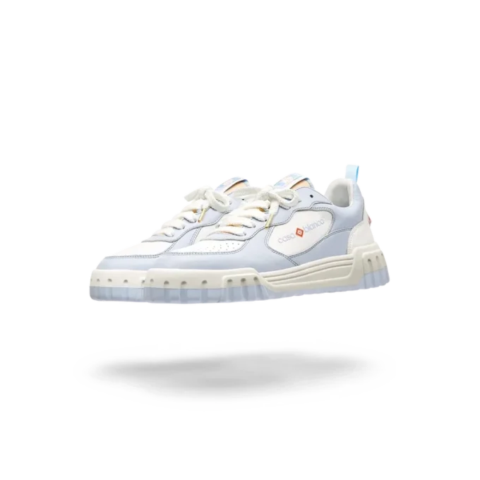 Mens Court White & Powder Blue Sneaker