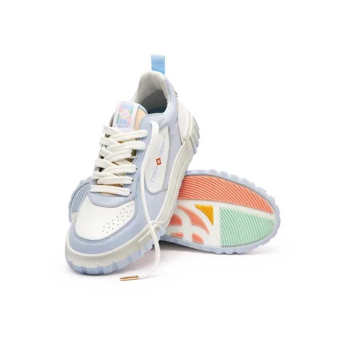 Mens Court White & Powder Blue Sneaker